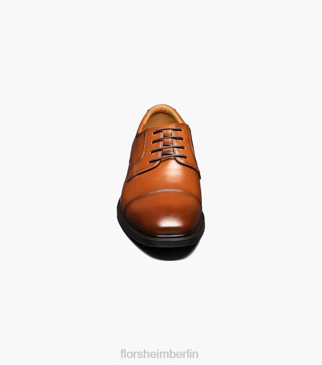 D280207 Cognac Schuhwerk Männer Florsheim Prognose wasserdichter Cap Toe Oxford