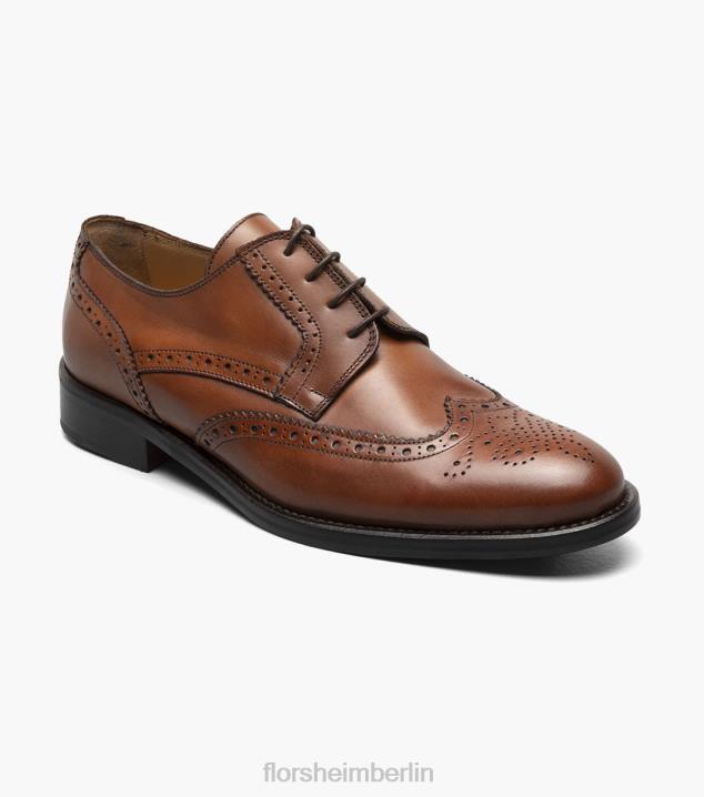 D280214 bräunen Schuhwerk Männer Florsheim Russell Wingtip Perf Oxford