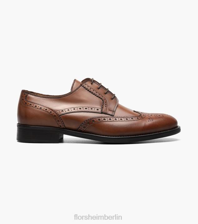 D280214 bräunen Schuhwerk Männer Florsheim Russell Wingtip Perf Oxford