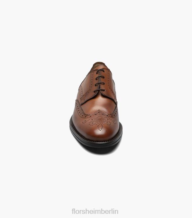 D280214 bräunen Schuhwerk Männer Florsheim Russell Wingtip Perf Oxford