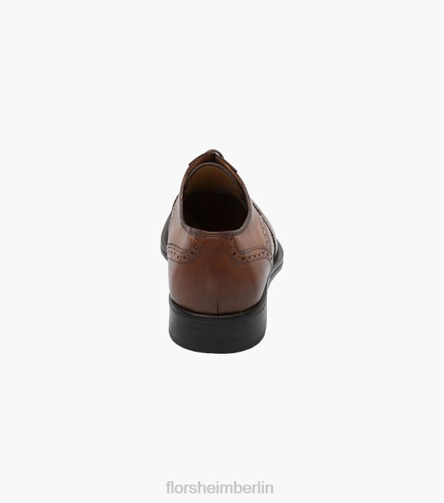 D280214 bräunen Schuhwerk Männer Florsheim Russell Wingtip Perf Oxford
