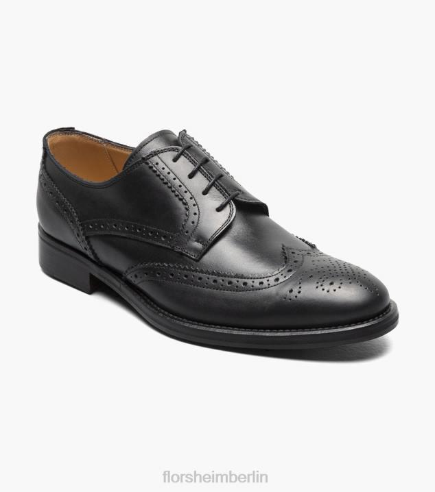 D280215 Schwarz Schuhwerk Männer Florsheim Russell Wingtip Perf Oxford