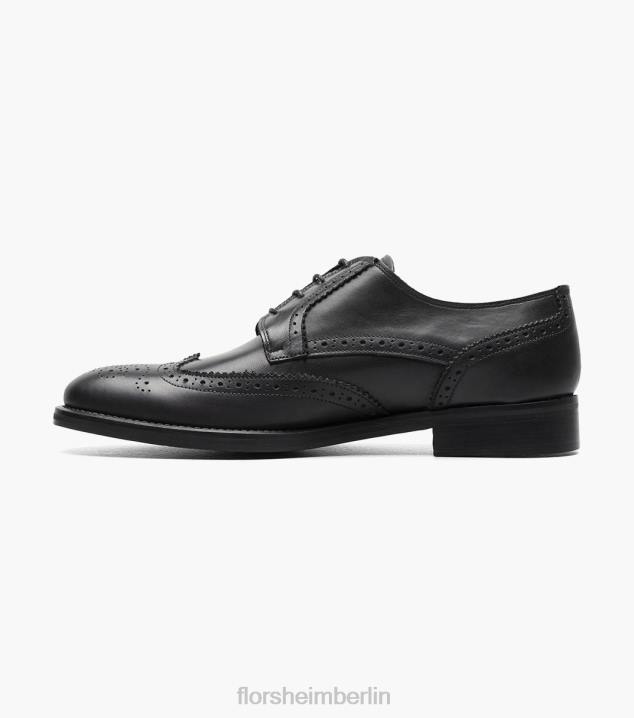 D280215 Schwarz Schuhwerk Männer Florsheim Russell Wingtip Perf Oxford