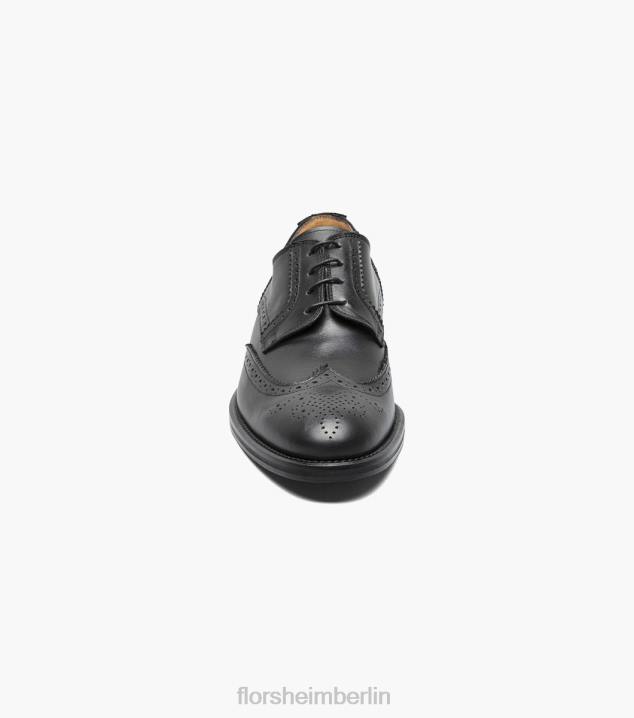 D280215 Schwarz Schuhwerk Männer Florsheim Russell Wingtip Perf Oxford