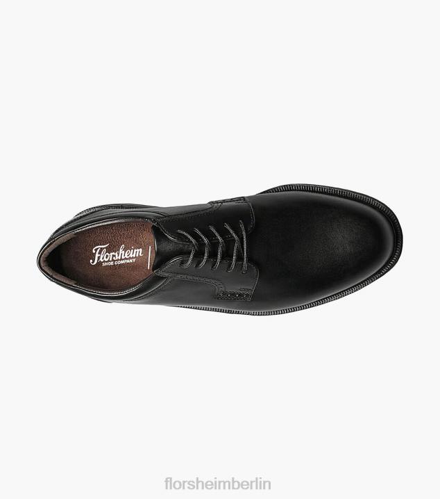 D280228 Schwarz Schuhwerk Männer Florsheim edler Oxford mit schlichter Zehenpartie