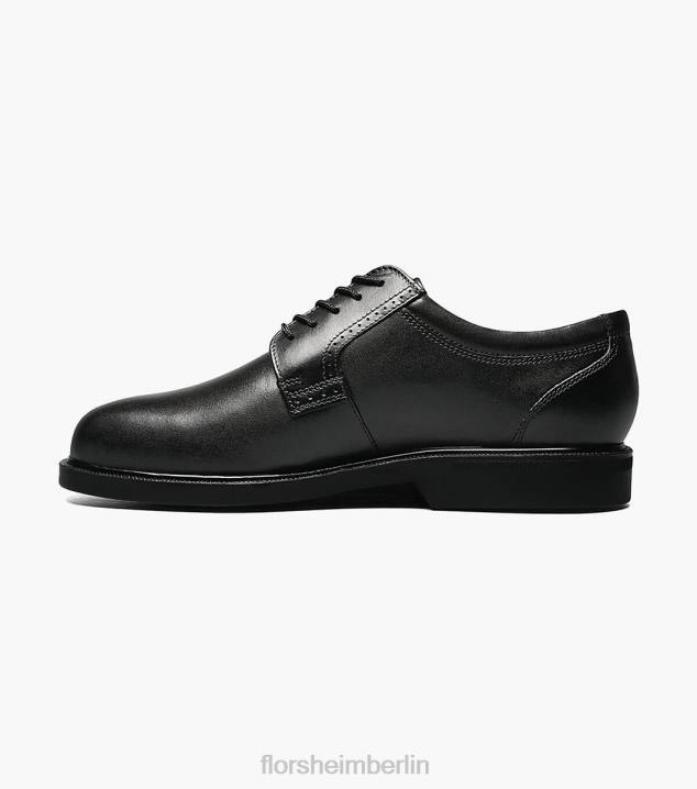 D280228 Schwarz Schuhwerk Männer Florsheim edler Oxford mit schlichter Zehenpartie