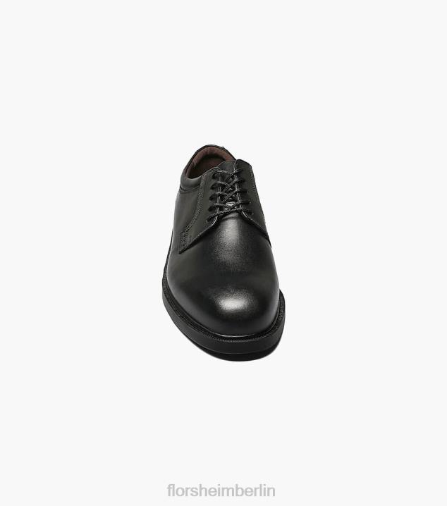 D280228 Schwarz Schuhwerk Männer Florsheim edler Oxford mit schlichter Zehenpartie