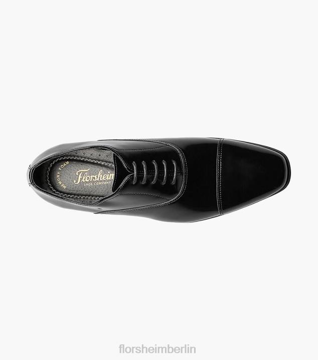 D280235 schwarzes Lackleder Schuhwerk Männer Florsheim Smoking Cap Toe Oxford
