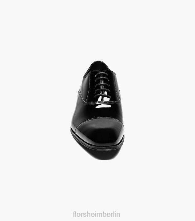 D280235 schwarzes Lackleder Schuhwerk Männer Florsheim Smoking Cap Toe Oxford