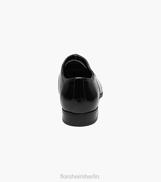 D280235 schwarzes Lackleder Schuhwerk Männer Florsheim Smoking Cap Toe Oxford
