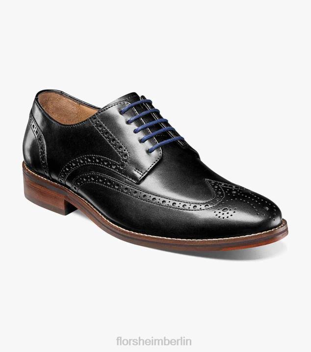 D280251 Schwarz Schuhwerk Männer Florsheim Salerno Wingtip Oxford