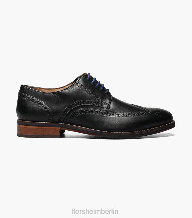 D280251 Schwarz Schuhwerk Männer Florsheim Salerno Wingtip Oxford
