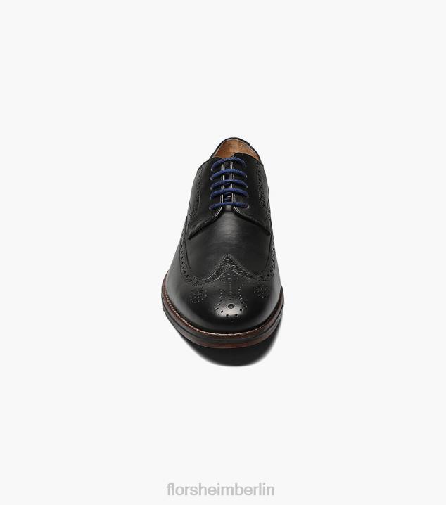 D280251 Schwarz Schuhwerk Männer Florsheim Salerno Wingtip Oxford