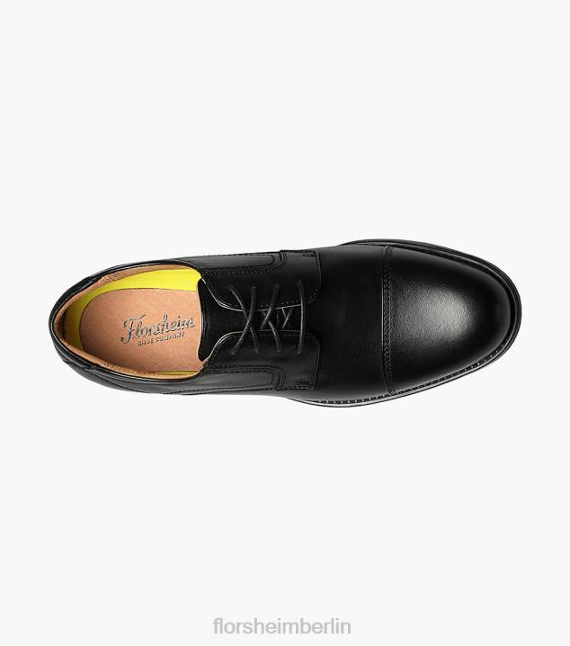 D280287 Schwarz Schuhwerk Männer Florsheim Mittelkappen-Zehen-Oxford