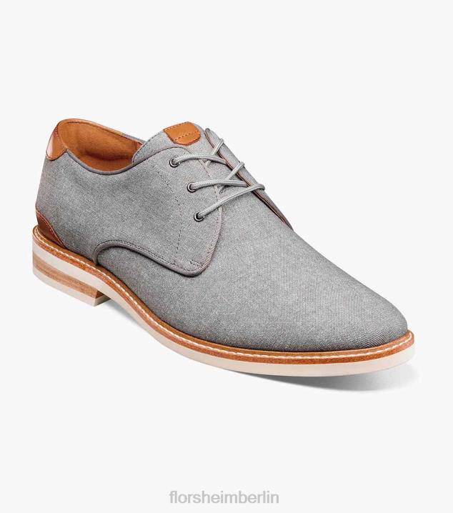 D280319 grau Schuhwerk Männer Florsheim Highland-Canvas-Oxford mit glatter Zehenpartie