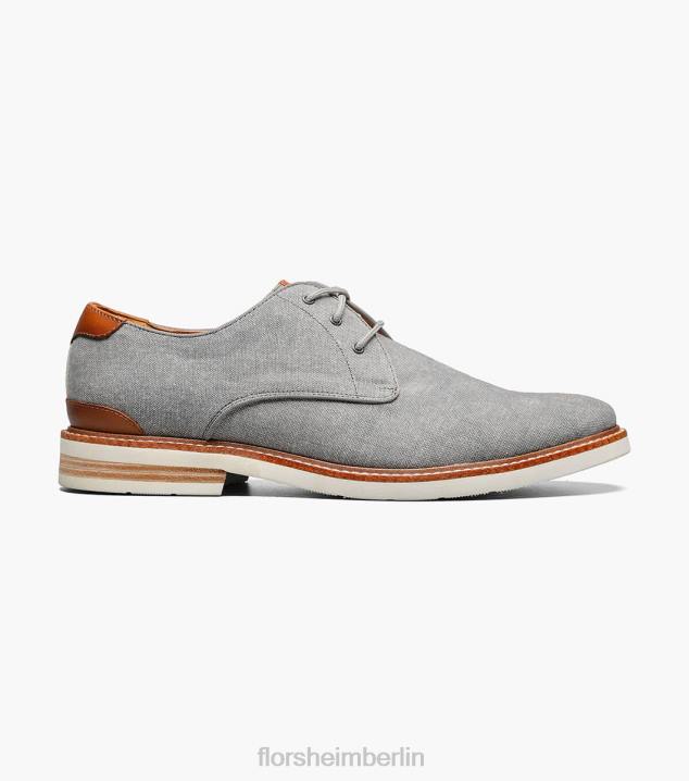D280319 grau Schuhwerk Männer Florsheim Highland-Canvas-Oxford mit glatter Zehenpartie
