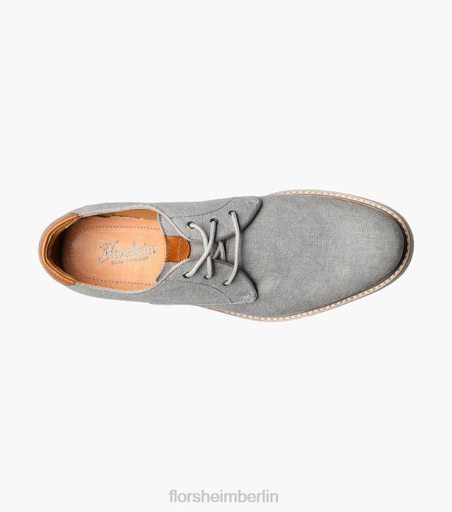 D280319 grau Schuhwerk Männer Florsheim Highland-Canvas-Oxford mit glatter Zehenpartie