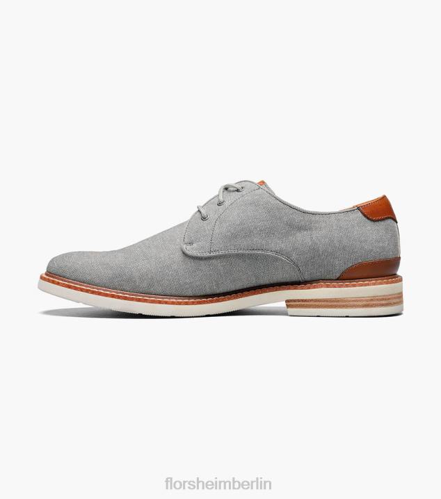 D280319 grau Schuhwerk Männer Florsheim Highland-Canvas-Oxford mit glatter Zehenpartie