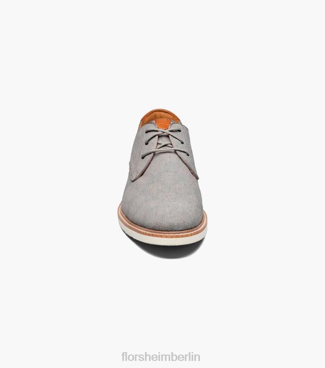 D280319 grau Schuhwerk Männer Florsheim Highland-Canvas-Oxford mit glatter Zehenpartie