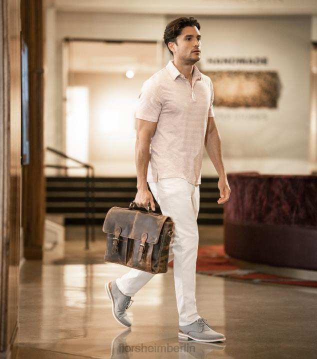 D280319 grau Schuhwerk Männer Florsheim Highland-Canvas-Oxford mit glatter Zehenpartie