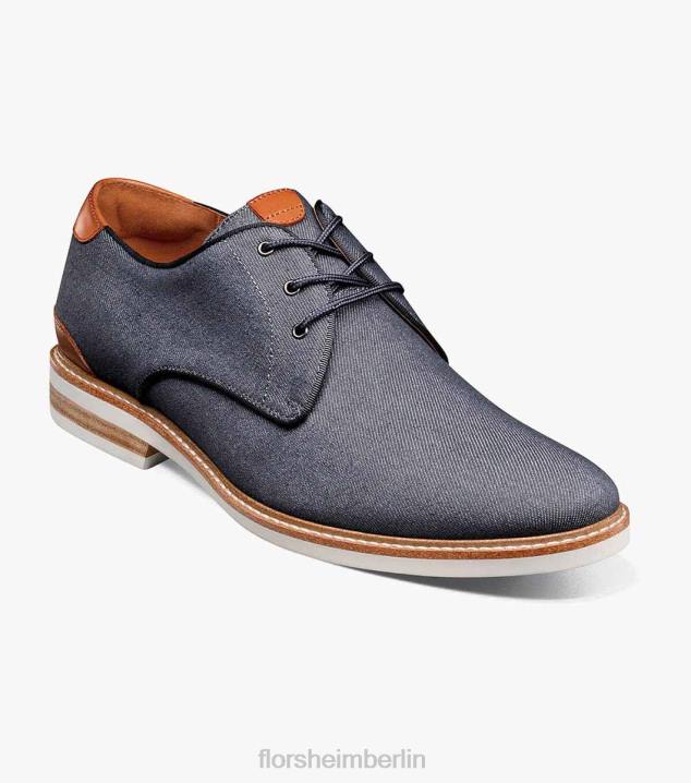 D280321 Marine Schuhwerk Männer Florsheim Highland-Canvas-Oxford mit glatter Zehenpartie