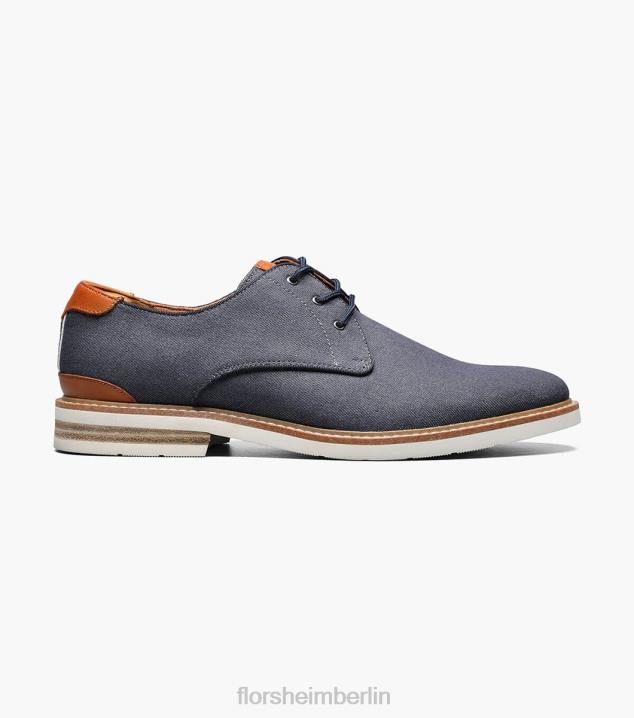D280321 Marine Schuhwerk Männer Florsheim Highland-Canvas-Oxford mit glatter Zehenpartie