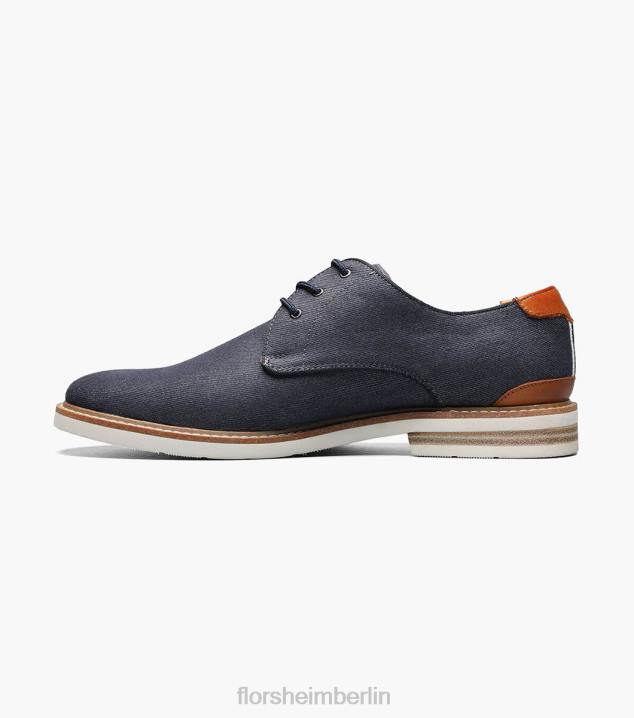 D280321 Marine Schuhwerk Männer Florsheim Highland-Canvas-Oxford mit glatter Zehenpartie