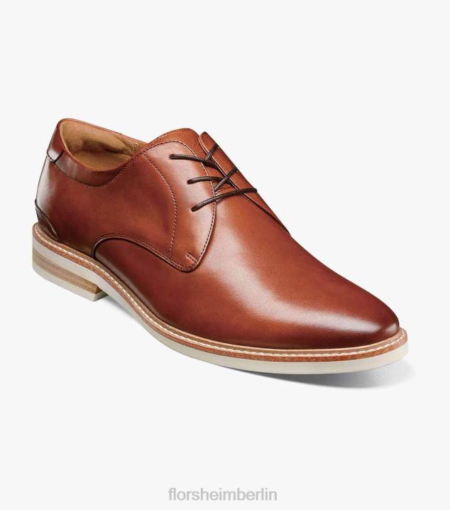 D280323 Cognac Schuhwerk Männer Florsheim Highland Plain Toe Oxford