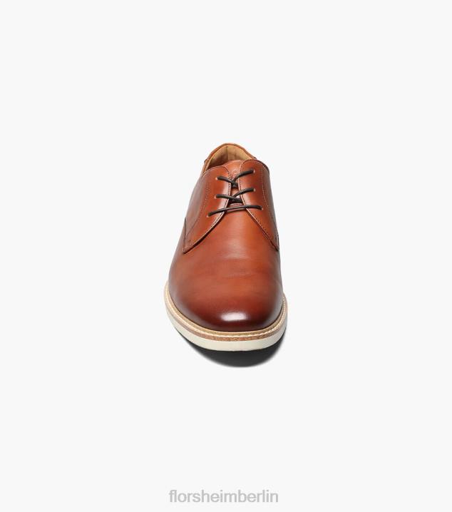 D280323 Cognac Schuhwerk Männer Florsheim Highland Plain Toe Oxford
