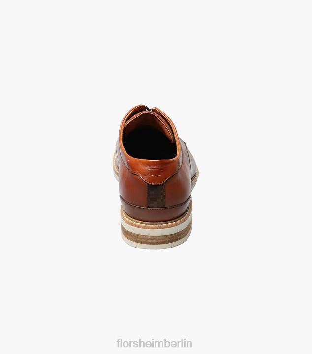 D280323 Cognac Schuhwerk Männer Florsheim Highland Plain Toe Oxford
