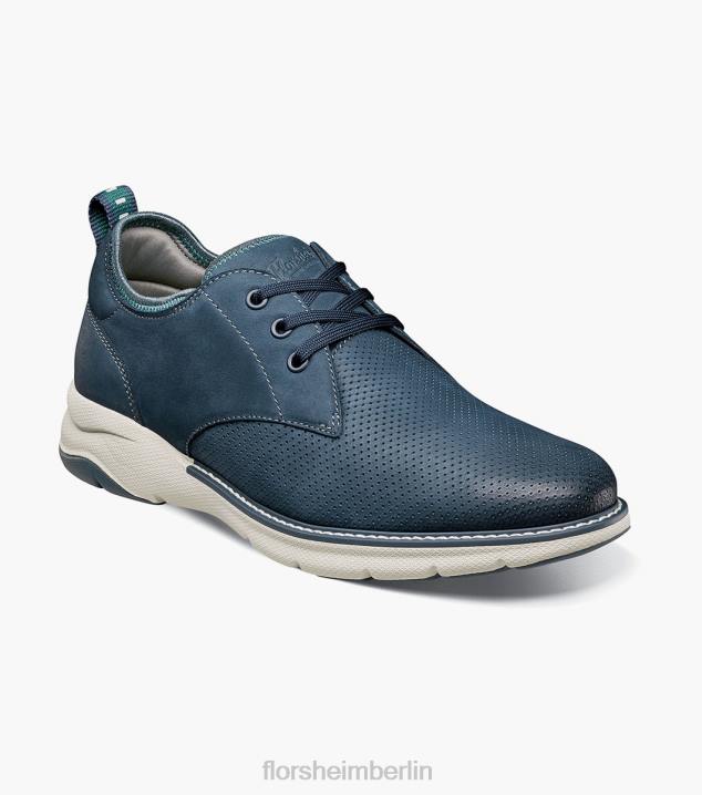 D28035 marineblaues Nubuk Schuhwerk Männer Florsheim Frenzi Perf Toe Oxford