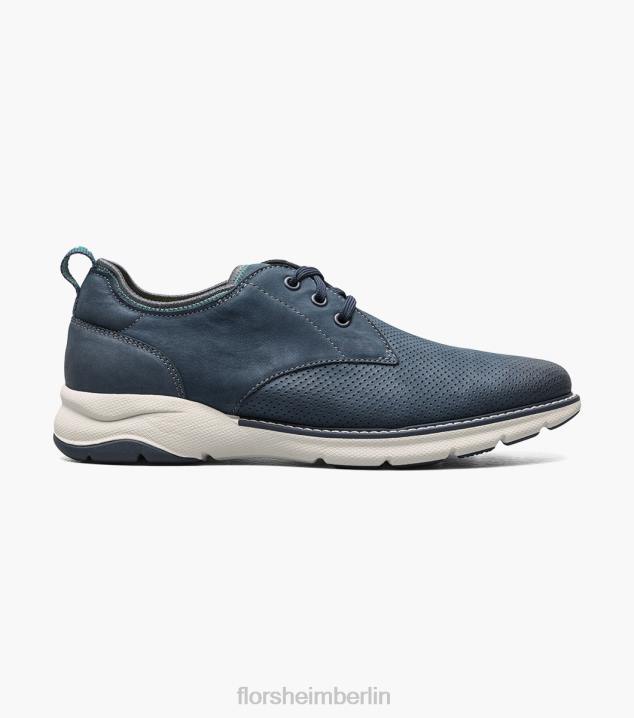 D28035 marineblaues Nubuk Schuhwerk Männer Florsheim Frenzi Perf Toe Oxford