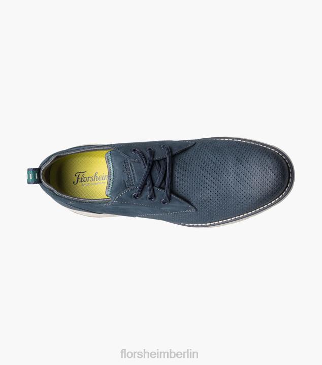 D28035 marineblaues Nubuk Schuhwerk Männer Florsheim Frenzi Perf Toe Oxford
