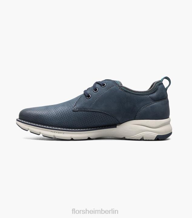 D28035 marineblaues Nubuk Schuhwerk Männer Florsheim Frenzi Perf Toe Oxford