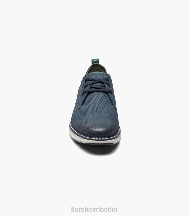 D28035 marineblaues Nubuk Schuhwerk Männer Florsheim Frenzi Perf Toe Oxford