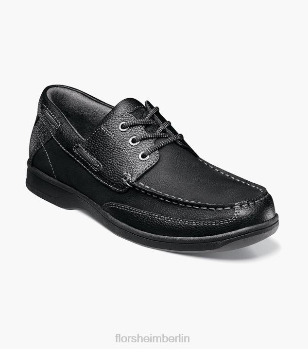 D280368 Schwarz Schuhwerk Männer Florsheim Lakeside Moc Toe Oxford