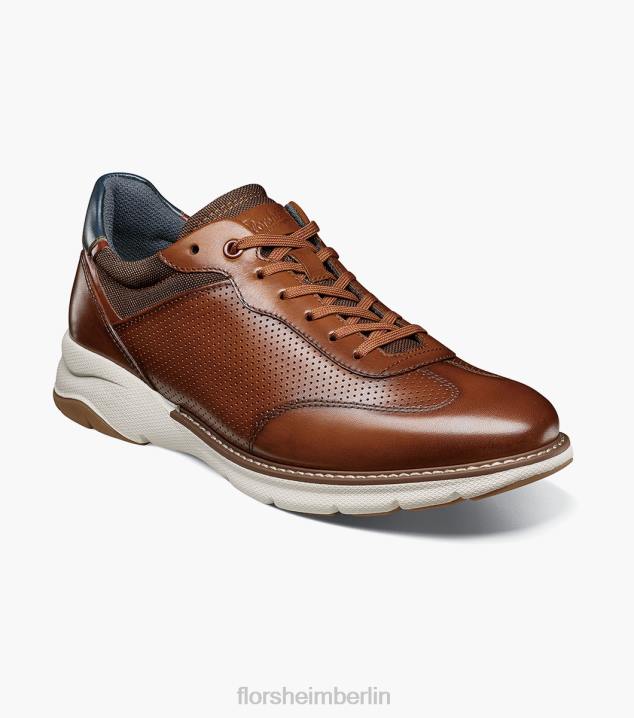 D28037 Cognac Schuhwerk Männer Florsheim Frenzi T-Toe Oxford