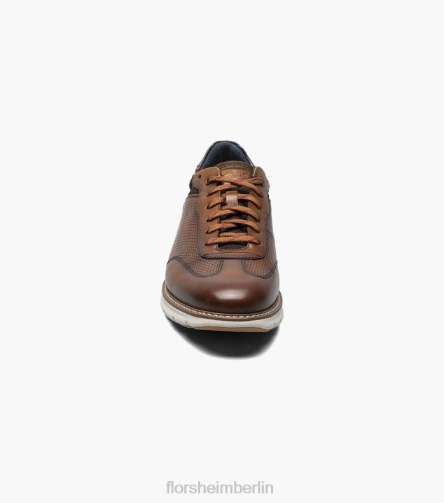 D28037 Cognac Schuhwerk Männer Florsheim Frenzi T-Toe Oxford