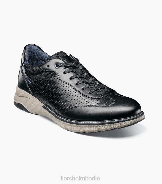 D28038 Schwarz Schuhwerk Männer Florsheim Frenzi T-Toe Oxford