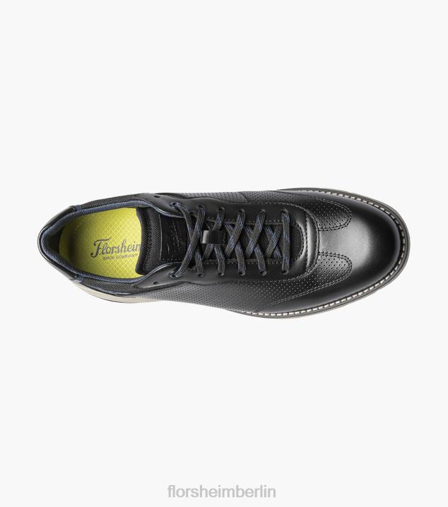 D28038 Schwarz Schuhwerk Männer Florsheim Frenzi T-Toe Oxford
