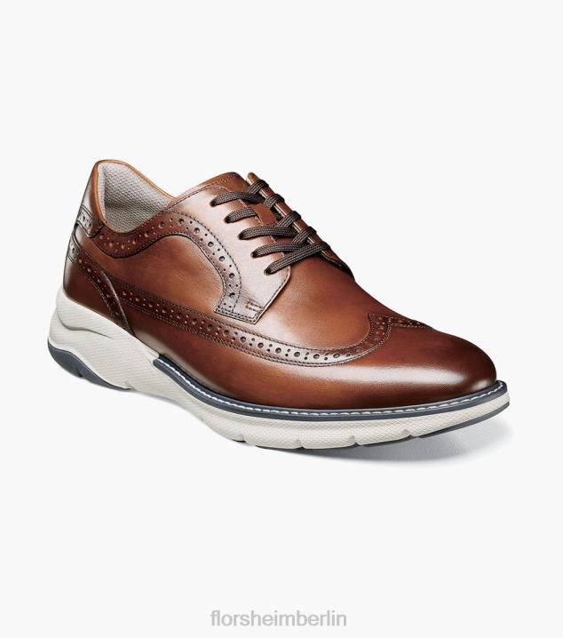 D28039 Cognac-Multi Schuhwerk Männer Florsheim Frenzi Wingtip Oxford
