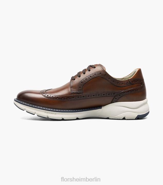 D28039 Cognac-Multi Schuhwerk Männer Florsheim Frenzi Wingtip Oxford