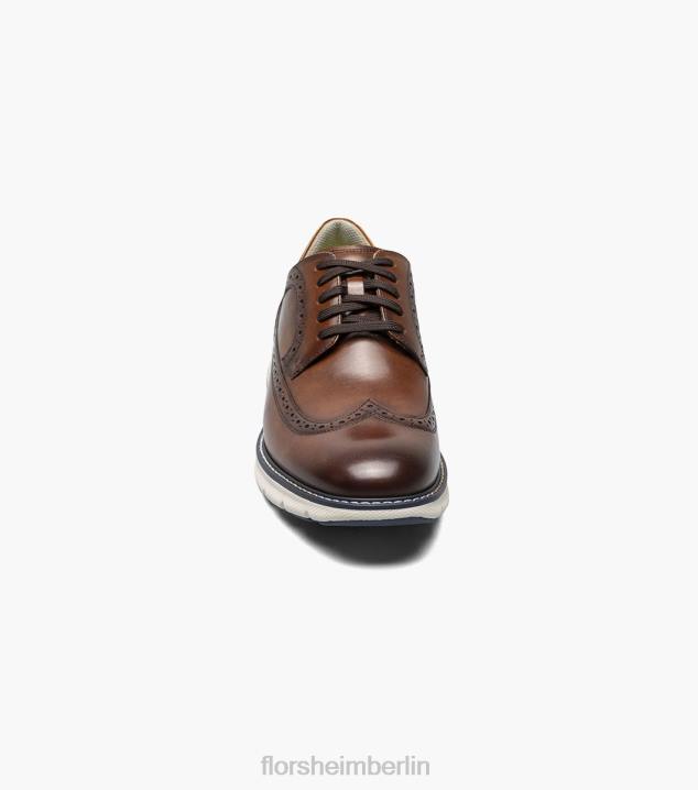 D28039 Cognac-Multi Schuhwerk Männer Florsheim Frenzi Wingtip Oxford
