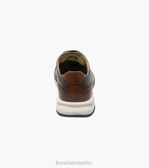 D28039 Cognac-Multi Schuhwerk Männer Florsheim Frenzi Wingtip Oxford