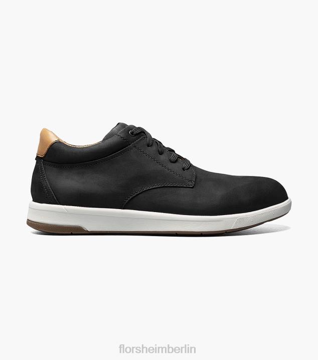 D280403 Schwarz Schuhwerk Männer Florsheim Crossover-Work-Stahlkappe, glatte Oxford-Zehenkappe