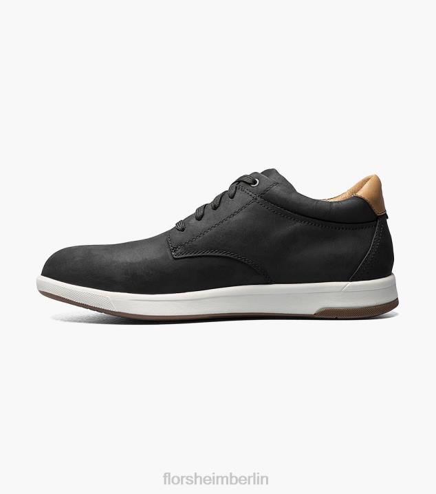 D280403 Schwarz Schuhwerk Männer Florsheim Crossover-Work-Stahlkappe, glatte Oxford-Zehenkappe