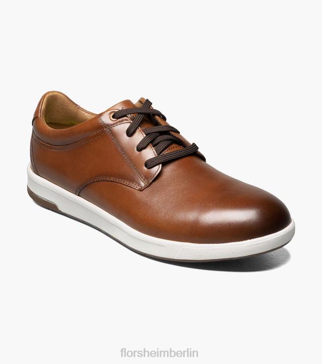D280404 Cognac Schuhwerk Männer Florsheim Crossover-Work-Stahlkappe, glatte Oxford-Zehenkappe