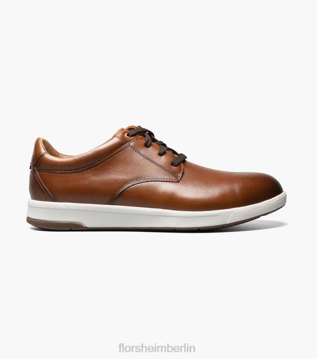 D280404 Cognac Schuhwerk Männer Florsheim Crossover-Work-Stahlkappe, glatte Oxford-Zehenkappe