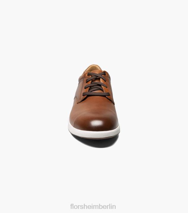 D280404 Cognac Schuhwerk Männer Florsheim Crossover-Work-Stahlkappe, glatte Oxford-Zehenkappe