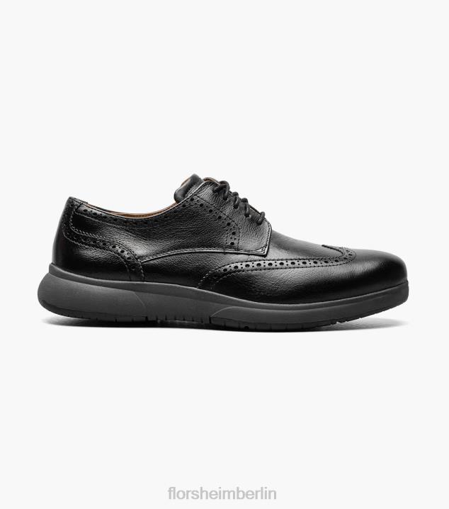 D280405 Schwarz Schuhwerk Männer Florsheim Flair Work Steel Toe Wingtip Oxford